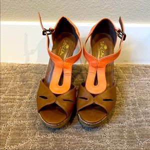 Coral and Tan wedges!
